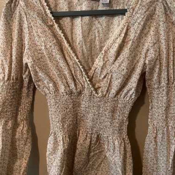 Girl krazy vintage y2k 90s 2000s boho floral smocked ruched fairy medium - Picture 2 of 5